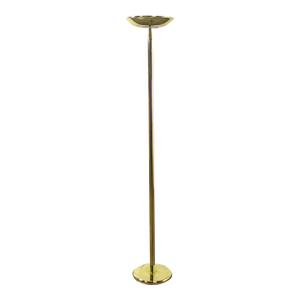 Late 20th Century Modern to Postmodern Brass Plated Torchier Floor Lamp
