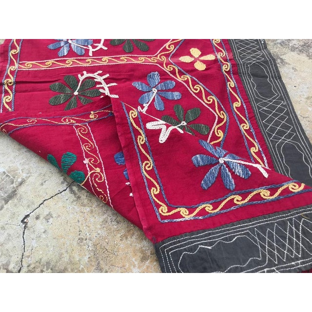 Handmade Long Table Runner with Boho Style, 1980s For Sale - Image 6 of 10