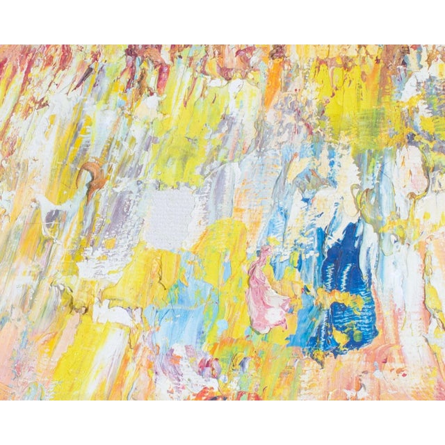 1963 Oil on Canvas Abstract Painting by Marion Johnson | Chairish