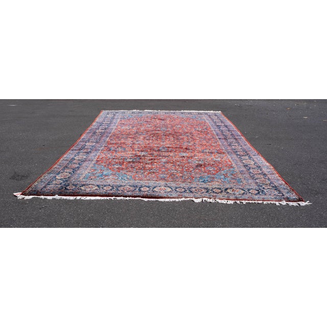 Traditional Antique Approx. 10 X 20 Large Wool Oriental Rug For Sale - Image 3 of 18