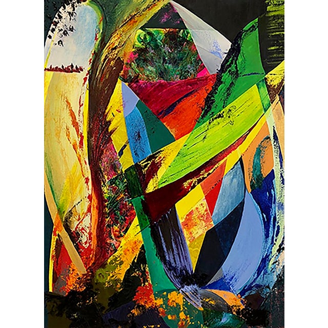 Spinnakers 2018 Oil on Canvas 30 H x 24 W in. By Kathleen Varadi A dynamic contemporary abstract painting inspired by the...