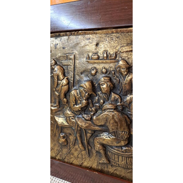 Vintage Brass Relief Panel, 1960 For Sale - Image 3 of 10
