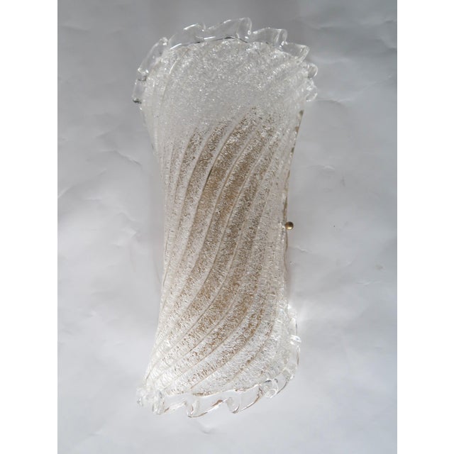 1980s Large Sconce in Gold Murano Glass and Brass, Italy, 1980s For Sale - Image 5 of 5