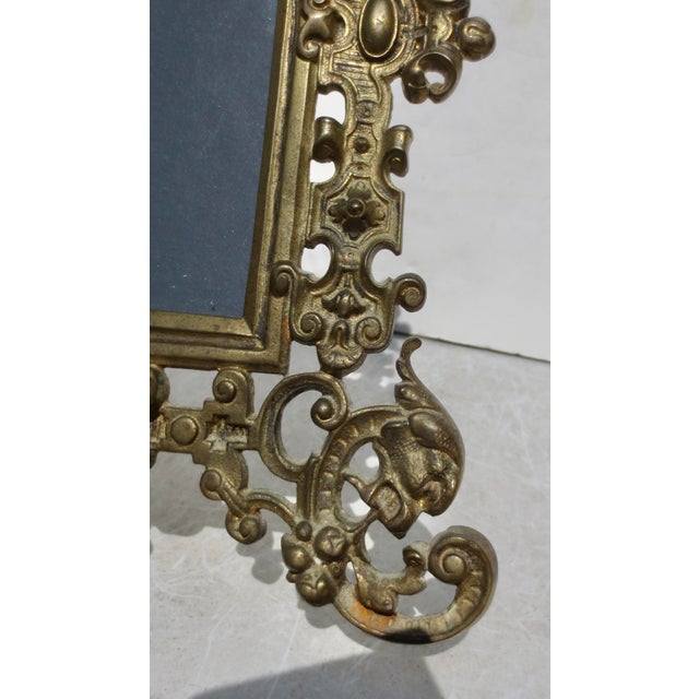 Antique Brass Gothic Style Photo Frame 19th Century For Sale In New York - Image 6 of 13