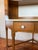 Solid, well-preserved Pennsylvania House corner desk, featuring a white formica top and detachable bookcase/hutch. Solid...