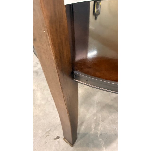 Bill Sofield for Baker Round Lacquered Side Table With Lower Shelf For Sale In Miami - Image 6 of 10