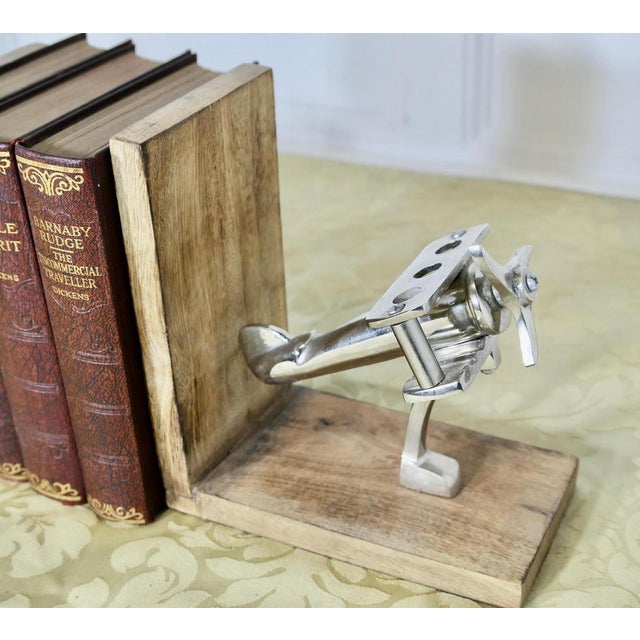A Pair of Mid Century Quirky Bookends on an Aeronautical Theme Quirky and Fun an attractive set, the ends are finished in...