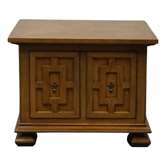 Thomasville Furniture Monterey Collection Spanish Mediterranean 28" Square Accent Storage End Table For Sale