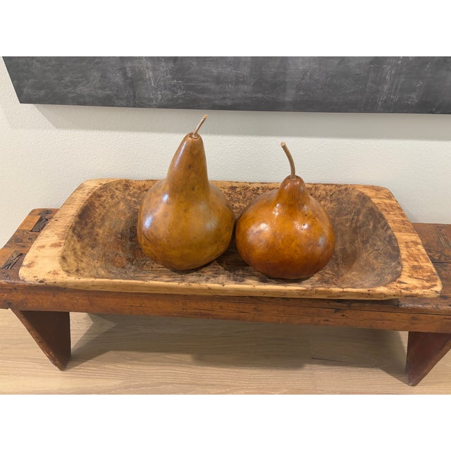 19th Century Large 19th Century Hand Carved Primitive Organic Modern Wooden Dough Bowl / Trencher For Sale - Image 5 of 18