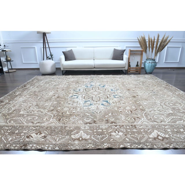 Vintage Persian Hand-Knotted area rug is a semi-antique vintage area rug. The ' 70s Eastern region of Anatolian's unique...
