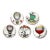 Fornasetti "Palloni" Themed Ceramic Hot Air Balloon Coasters Set of 5 For Sale