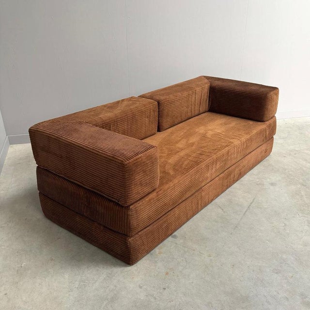 Textile Vintage Corduroy Sofa, 1970s For Sale - Image 7 of 17