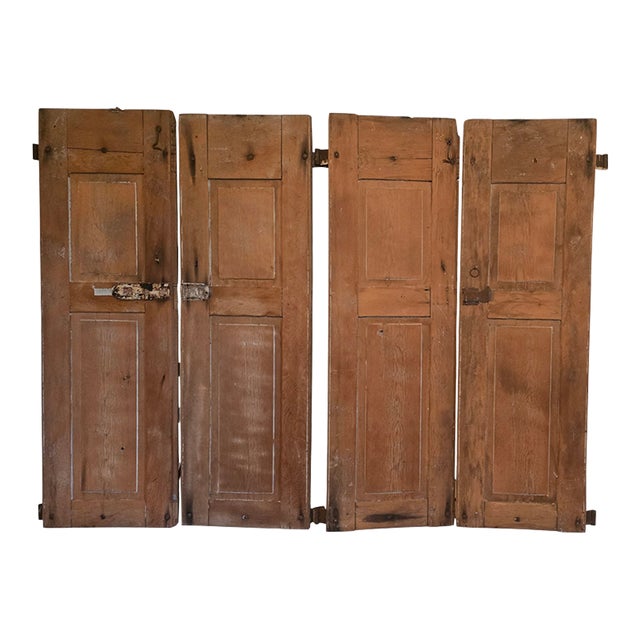 Early 20th Century American Pine Shutters - Set of 4 For Sale