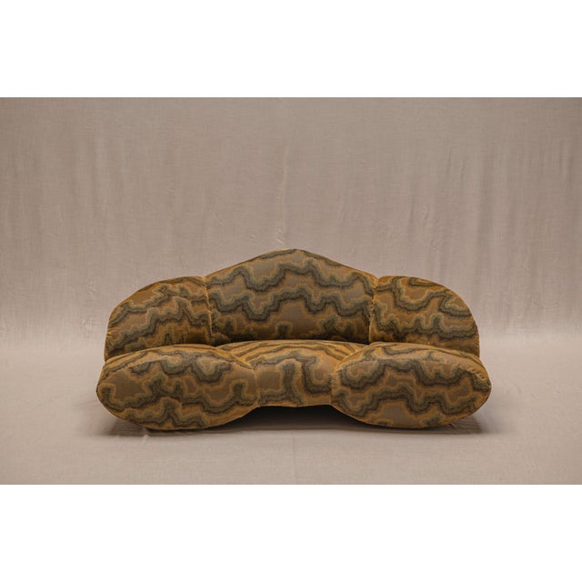 Mumba Sculptural Sofa in Dieter Vander Velpen X Zinc Textile by Bretz, 1980s For Sale - Image 10 of 18