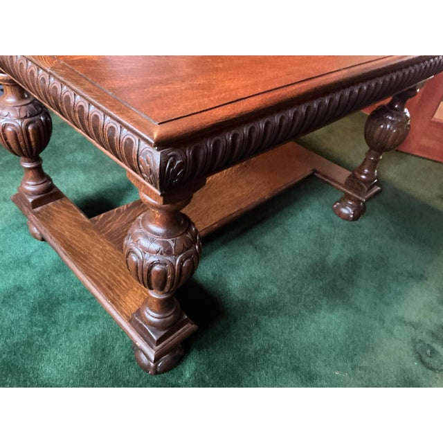 Antique Arts and Craft Quarter Sawn Library/ Console Table For Sale - Image 9 of 10