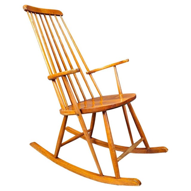 Mid-Century Spindle Rocking Chair, 1960s For Sale - Image 13 of 13