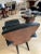 Pace Collection Pace Collection Style Mid Century Modern Black Leather Chair & Ottoman Set For Sale - Image 4 of 4