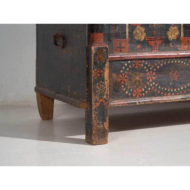 Antique Painted Chest, 1870s For Sale - Image 5 of 18