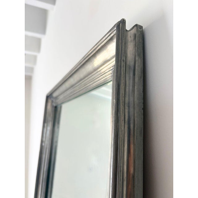 20th Century Metal Repoussé Wall Mirror, France, 1950s For Sale - Image 9 of 13
