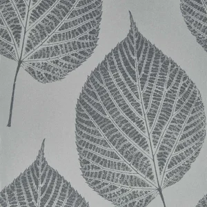 Harlequin Leaf Wallpaper in Slate/Silver - a Sample