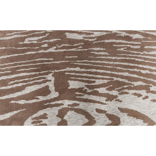 Abstract Modern “Whirl” Hand Knotted Wool Rug by Doris Leslie Blau For Sale - Image 4 of 7