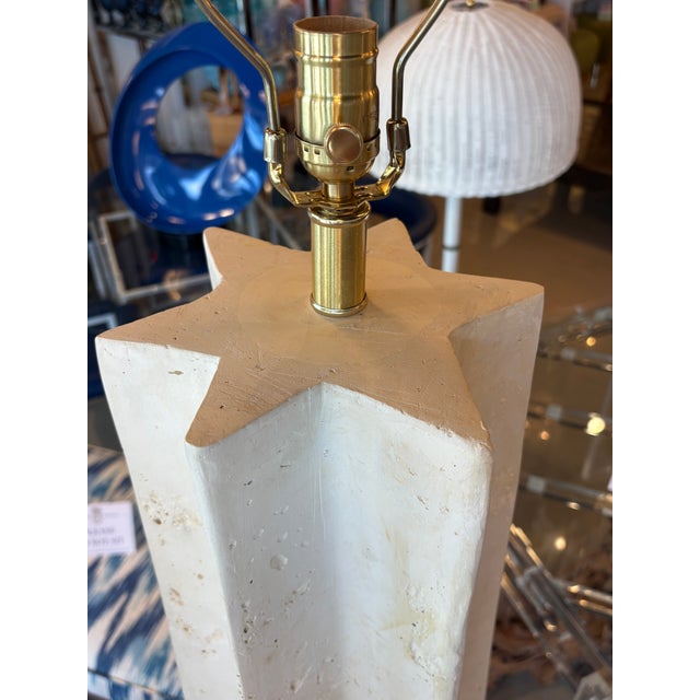 Michael Taylor Monumental Pair 1970s Plaster Stone Floor Lamps Newly Wired For Sale In West Palm - Image 6 of 13