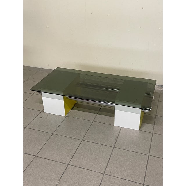 Coffee Table in Colored Formica and Glass, 1970s For Sale - Image 14 of 18
