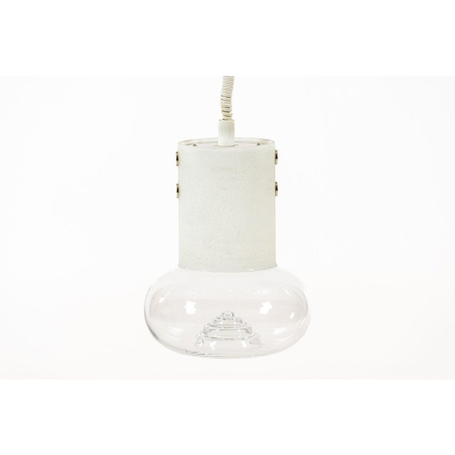 Mid Century Swedish Modern Glass Pendant Lamp by Orrefors 1960s For Sale In Detroit - Image 6 of 14