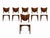 Mid century style solid walnut dining chairs. The chairs are is the style of Kurt Ostervig butterfly iconic butterfly...