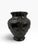 Late 20th Century Black Relief Urn Vase Classical Scroll and Leaf Design Footed For Sale - Image 4 of 7