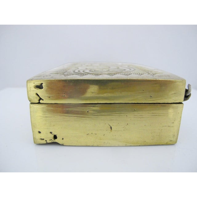 Vintage Betel Nut Engraved Scroll Brass Philippines Snuff Box Pair For Sale In Portland, OR - Image 6 of 11