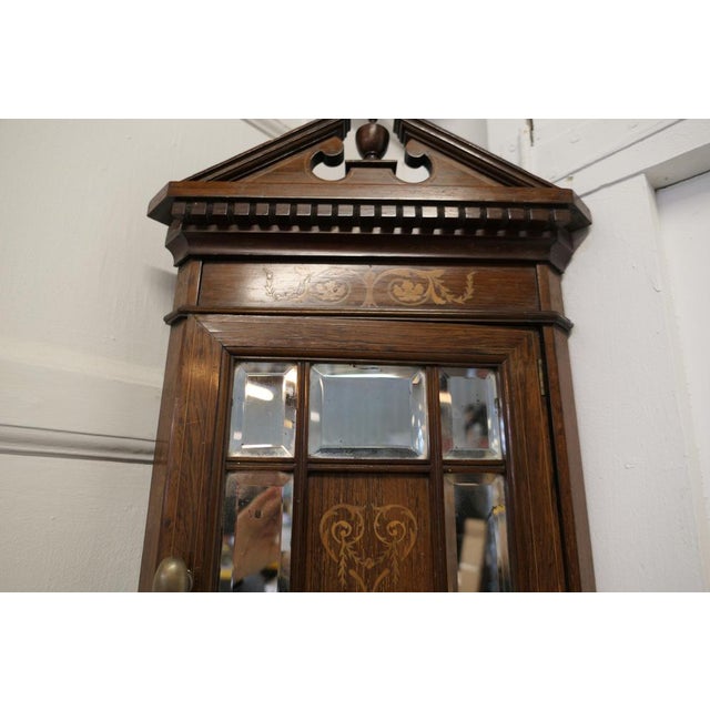 1900 - 1909 Edwardian Inlaid Corner Cupboard, 1900 For Sale - Image 5 of 8