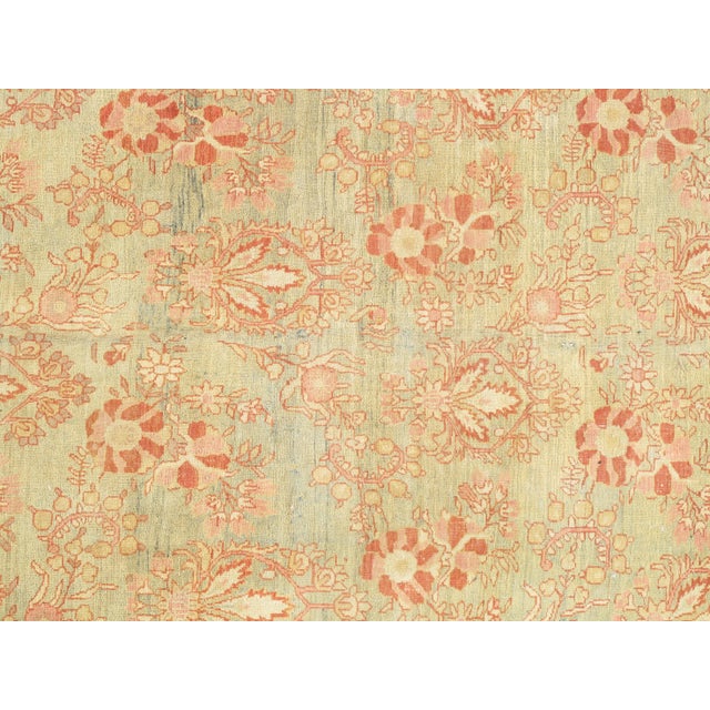 Antique Mahal Handmade Oriental Yellow & Orange Rug For Sale In New York - Image 6 of 12