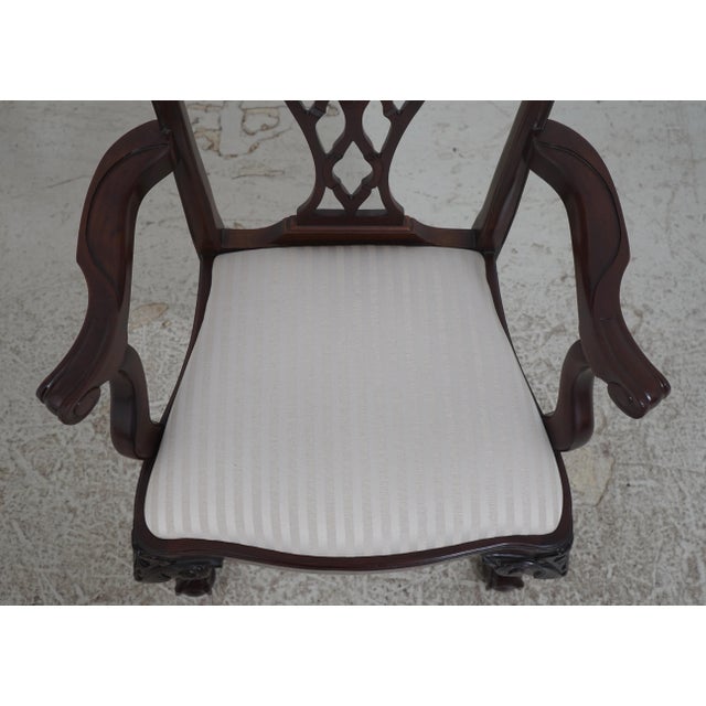 Set of 6 Lexington Mahogany Chippendale Style Dining Chairs For Sale - Image 10 of 18