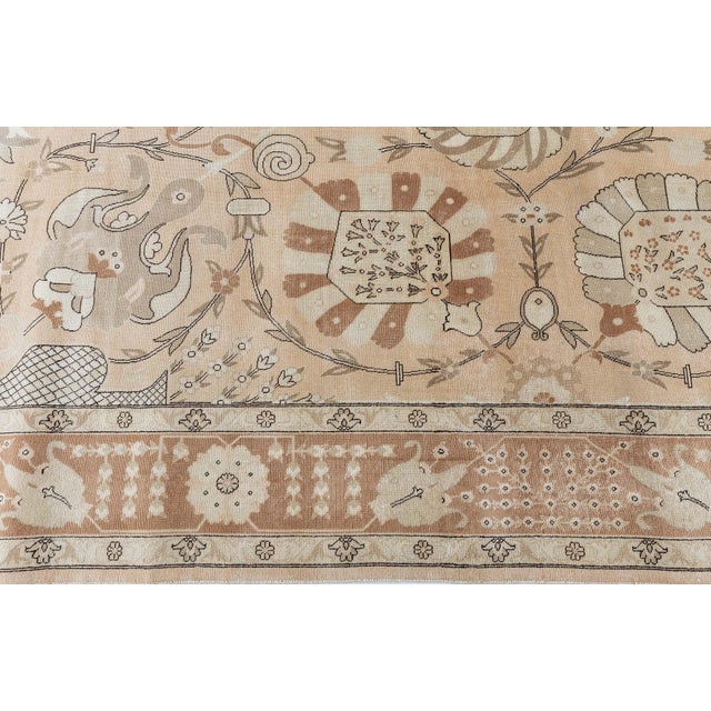 Textile Traditional Antique-Inspired Floral Gray Rug "Heliantha" by Doris Leslie Blau For Sale - Image 7 of 8