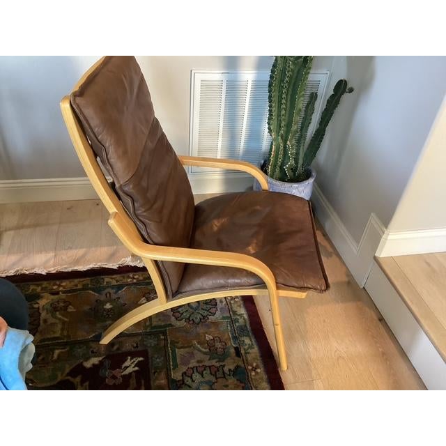 Mid 20th Century Danish Bentwood Armchairs and Ottomans by Stouby For Sale - Image 11 of 13