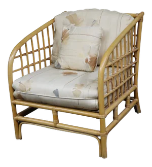 Mid Century Bamboo Lounge Chair