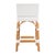 Wood Serienna 24.5 in. Seat Height Rectangular Rattan Low Back Counter Stool, White For Sale - Image 7 of 9