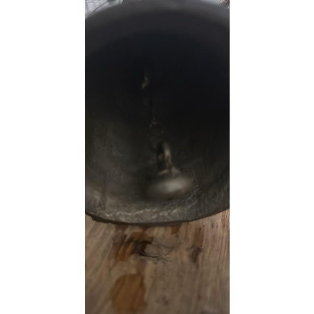 1900-1909 Brass Monastery Wall Mounted Bell With Latin, an Angel, and Dragons For Sale In Des Moines, IA - Image 6 of 8