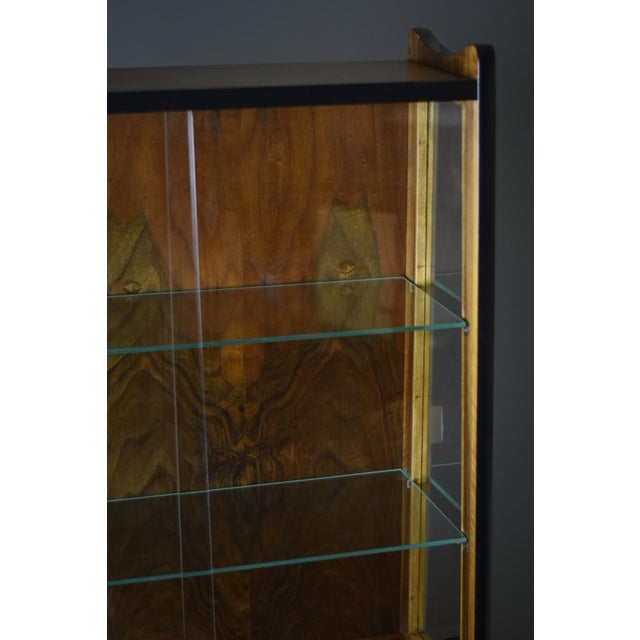 Mid-Century Modern Walnut Showcase Cabinet by R. T. Halas, Poland, 1960s For Sale - Image 9 of 11