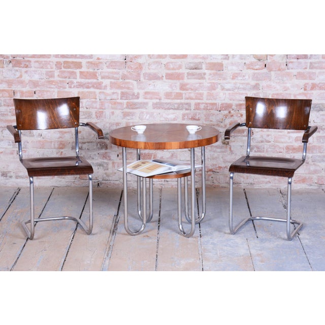 1930s Bauhaus Chairs in Beech by R. Slezák, 1930s, Set of 2 For Sale - Image 5 of 11