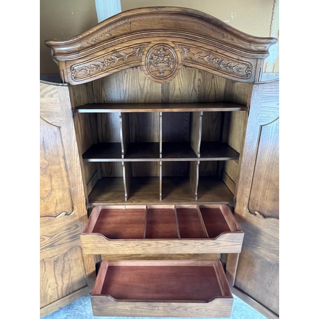 Henredon Henredon French Provincial Four Centuries Storage Armoire For Sale - Image 4 of 12