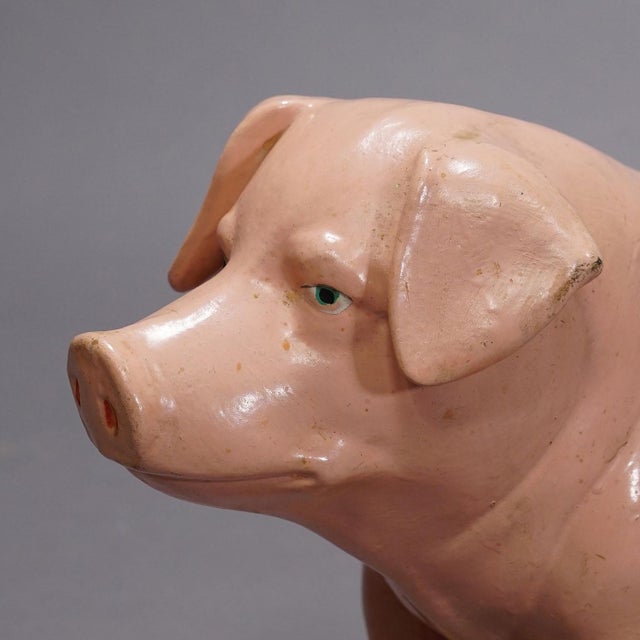 Butchery Window Decoration of a Pig From the 1950s For Sale - Image 4 of 6