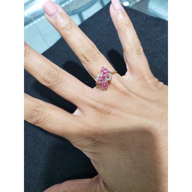 ♥ Product Summary ♥ Main Stone: Ruby & Diamonds Stone Cut: Round Band Material: 14k Yellow Gold