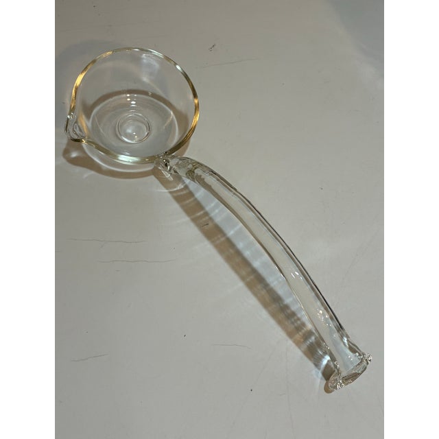Vintage Glass Punch Bowl Set - 12 Cups - Glass Ladle - 14 pcs For Sale - Image 11 of 12