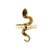 Modern Vintage 14k Yellow Gold Textured Snake Ring, Size 7 For Sale - Image 3 of 9