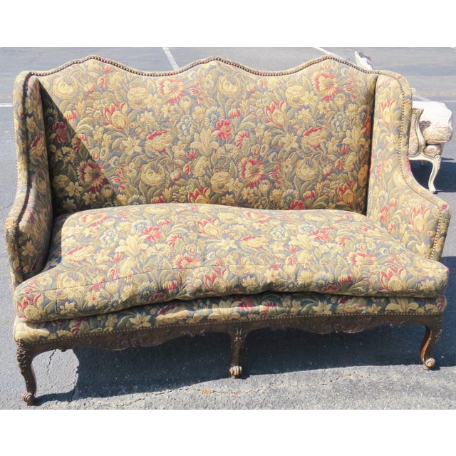 Louis XVI Style Tapestry Upholstered Sofa Chairish