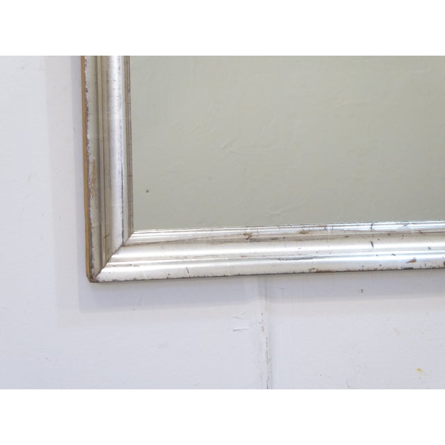 Mid 19th Century Antique Silverleafed Mirror For Sale - Image 5 of 6