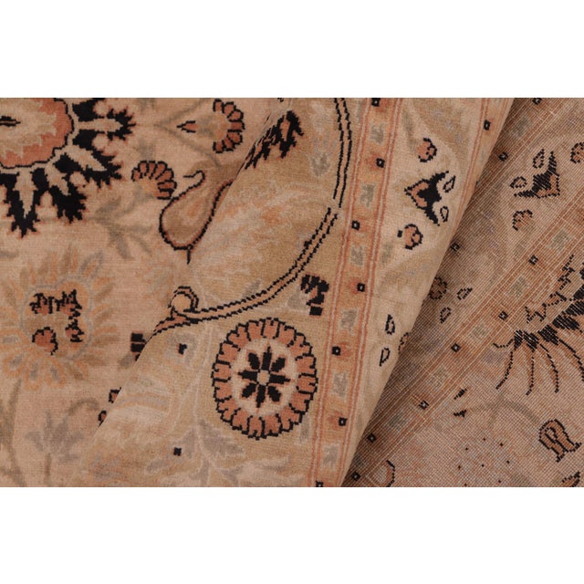 Beige Shabby Chic 1990's Beige/Green Wool Rug - 8'1'' X 10'3'' For Sale - Image 8 of 9