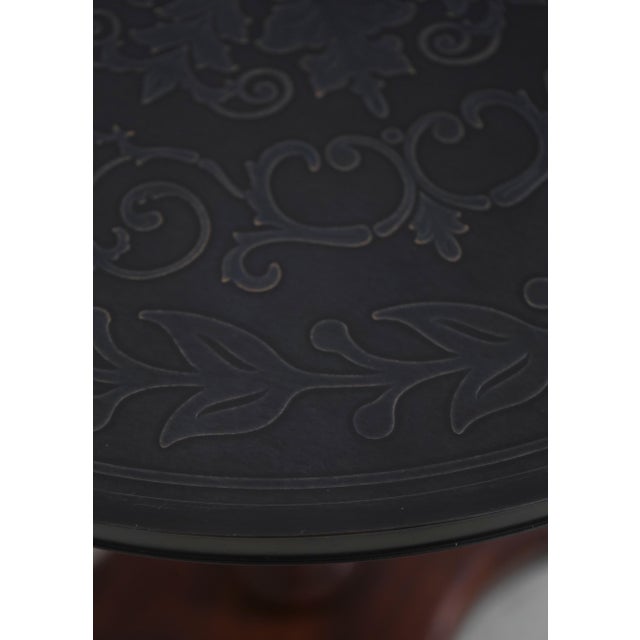 Theodore Alexander Theodore Alexander Round Etched Copper Top Occasional Table For Sale - Image 4 of 14